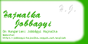 hajnalka jobbagyi business card